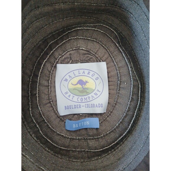 Wallaroo Breton Striped Brown Women's Packable Hat One Size - Picture 3 of 4